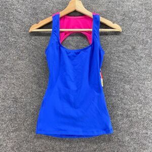 New Baltogs Top Women S Small Blue Sleeveless Square Neck Wide Strap